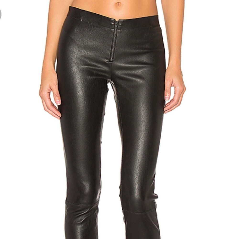 Alice and Olivia Front ZIP Leather legging 4